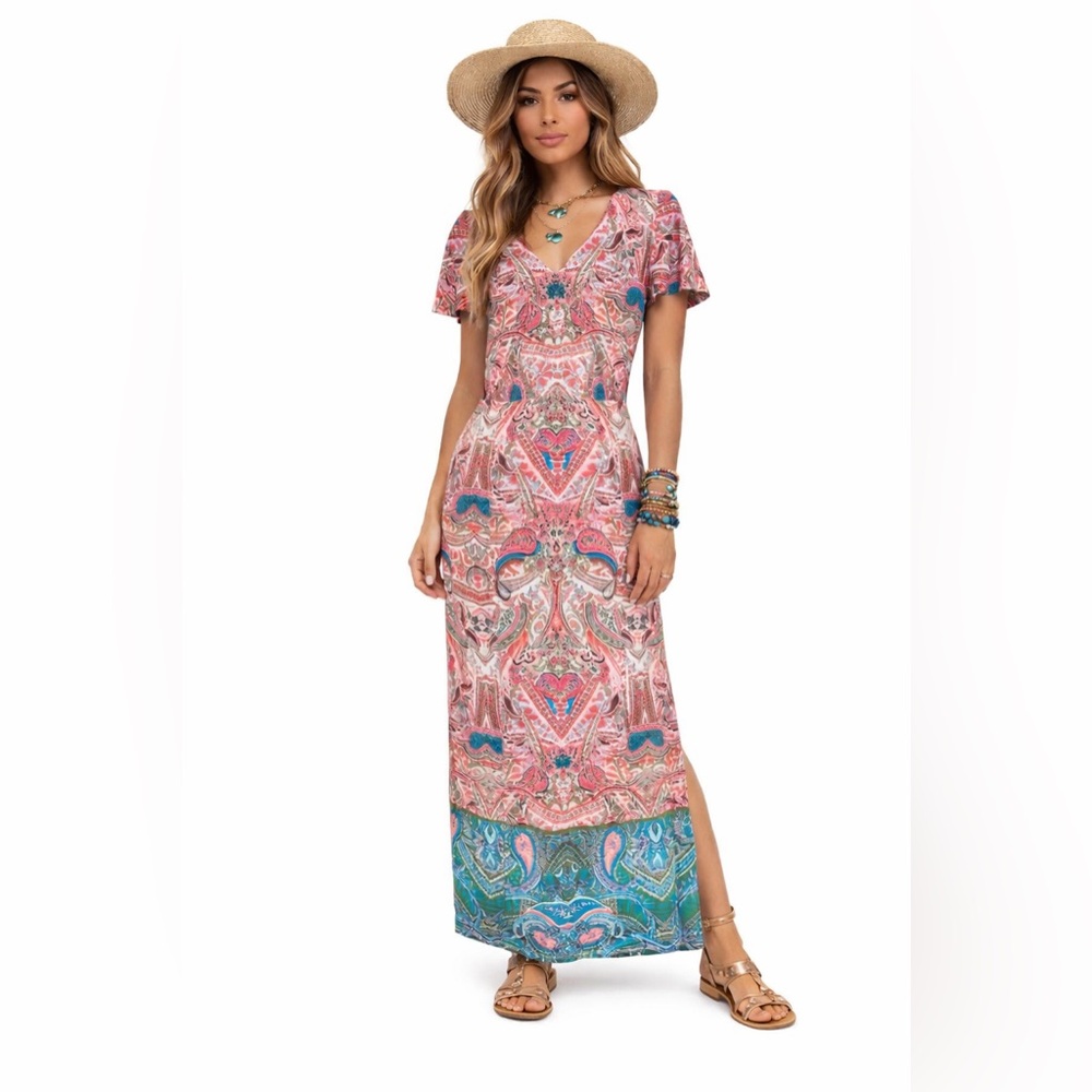 London Times Paisley Print Maxi Dress - Women’s Size 4 ( Small )